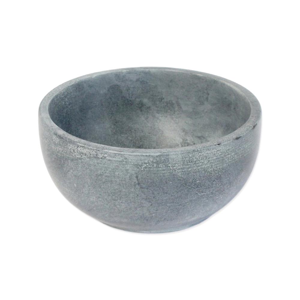 Med. Soapstone Round Bowl 6”Dia -St - Grey. Picture 1