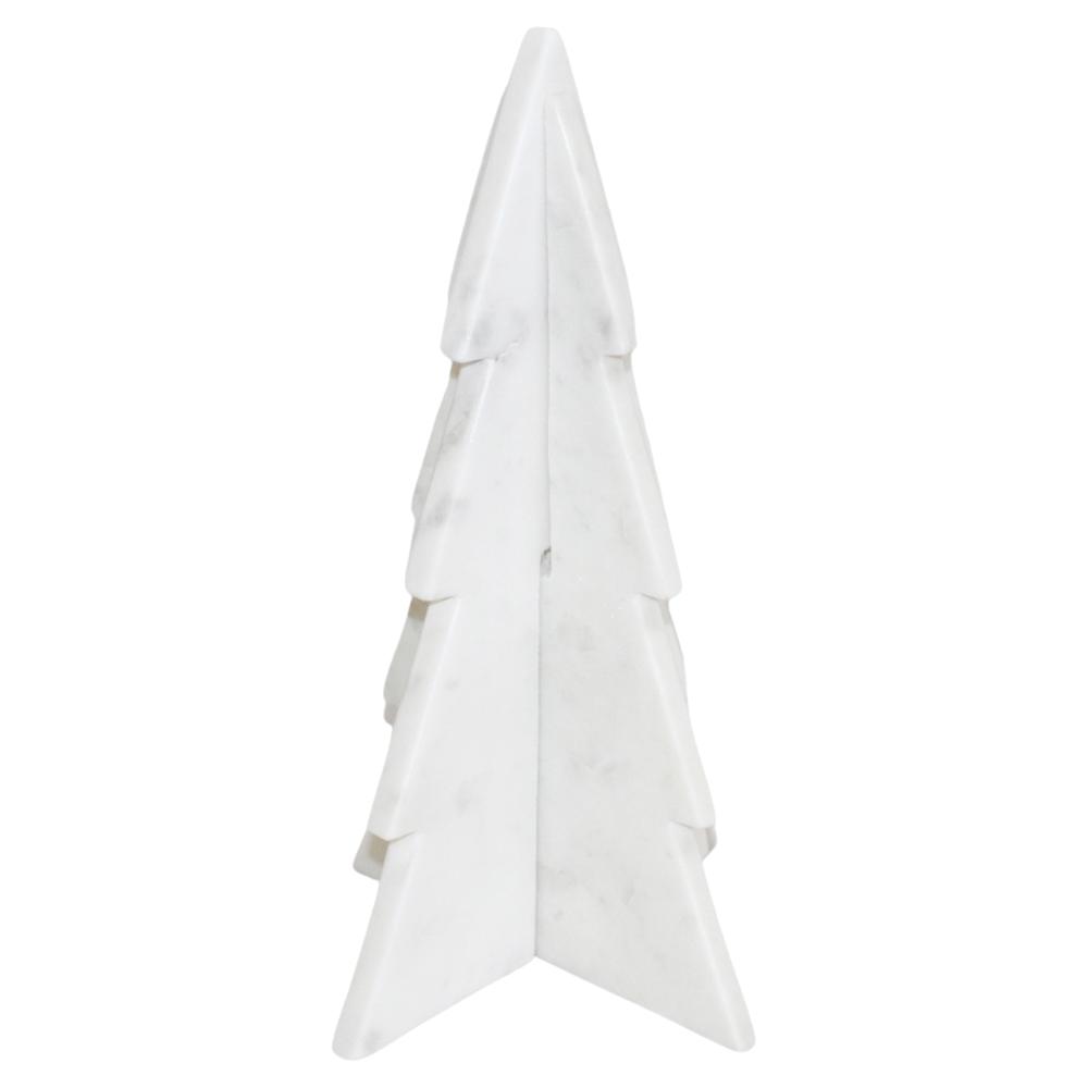 X-Lg. White Marble Christmas Tree - White. Picture 1