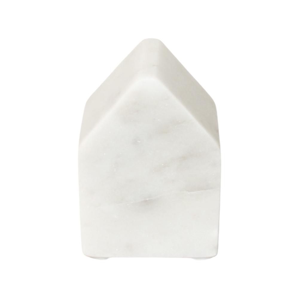 Med. White Marble Home Object - White. Picture 1