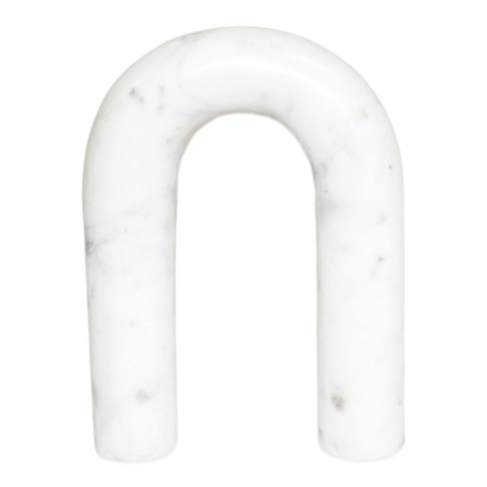 Med. White Marble Arch Figurine - White. Picture 1