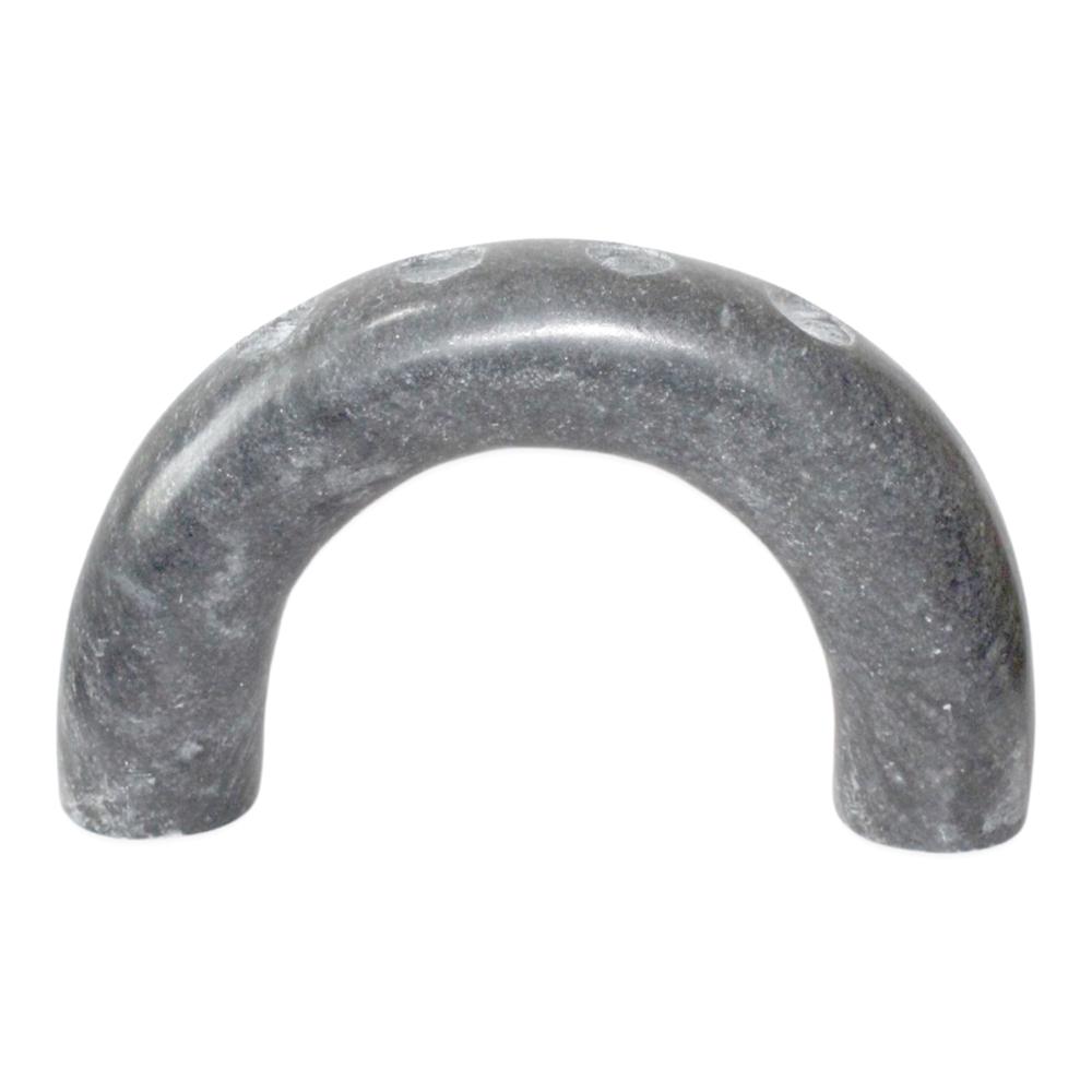 Arched Grey Marble 4- Pillar Candle Holder -St - Grey. Picture 1