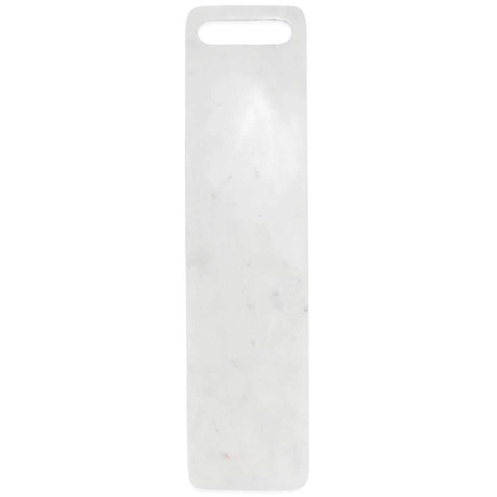 White Marble Long Cheese Board - White. Picture 1