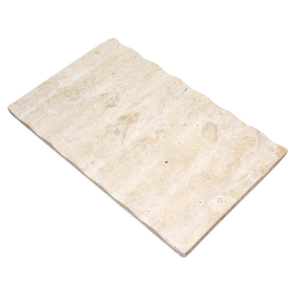 Travertine Tray W/Grooving  12"X7"X0.75". Picture 1