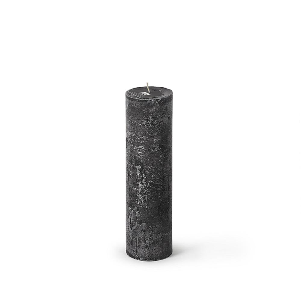 Small Pillar Candle 2.75"X9.85"H Black. Picture 1