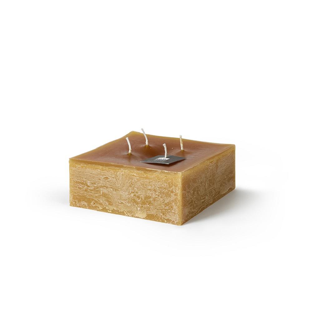 Square 1-Wick Pillar Candle 6"X6"X2" Chamois- St. Picture 1
