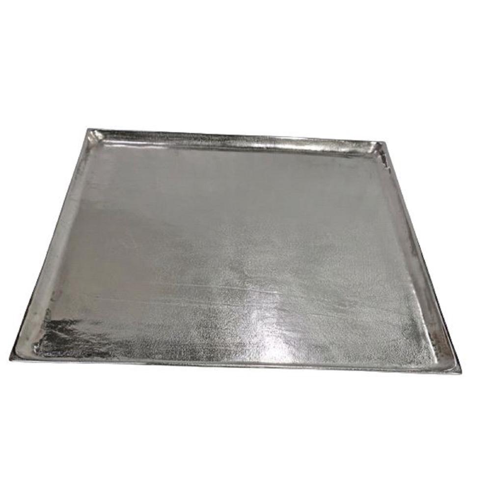 Plate Square Raw Nickel Dia 27.50" Aluminum. Picture 1