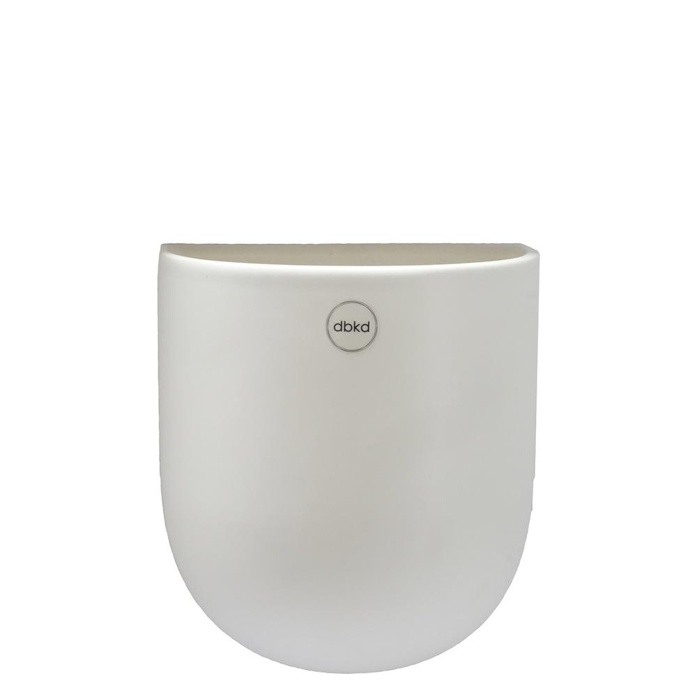 Lg. Cut Wall Planter White - White. Picture 1