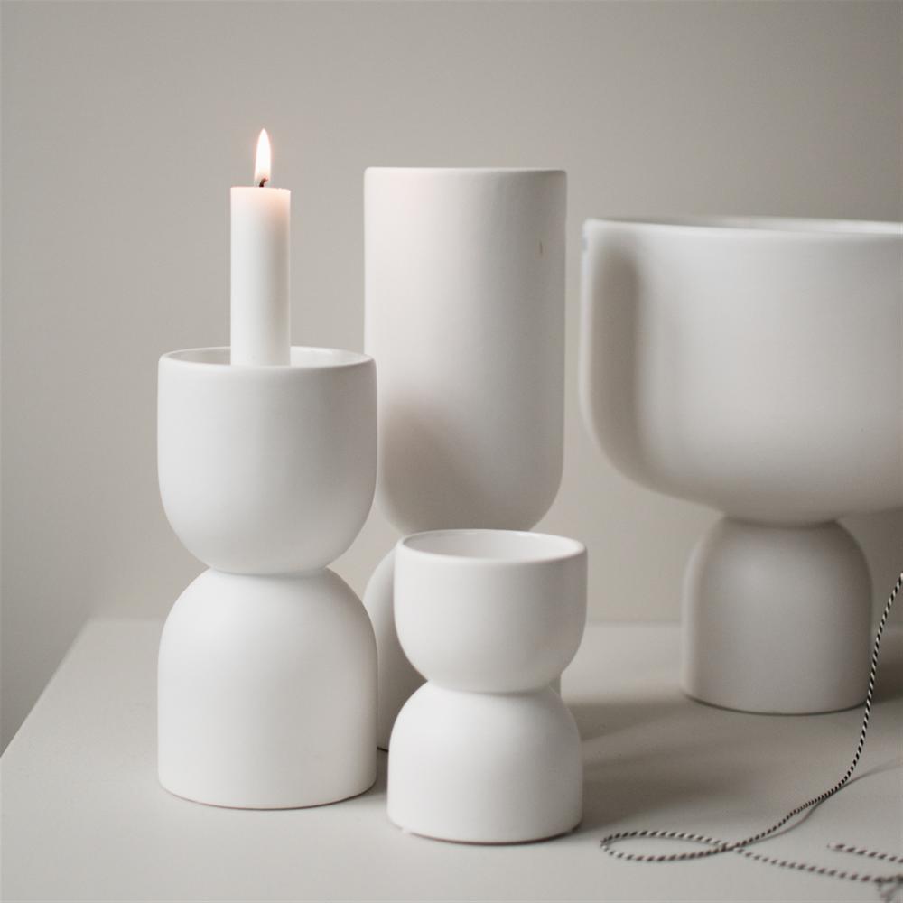 Post Vase White- Nd - White. Picture 2