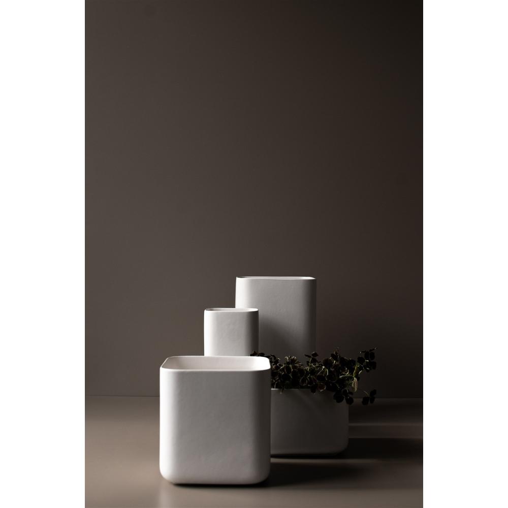 Cube Vase White - White. Picture 2