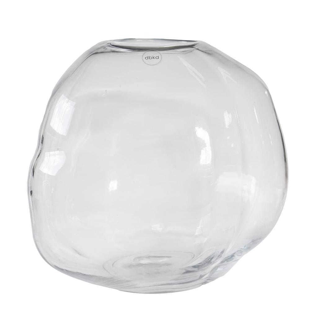 Lg. Pebble Vase Clear - Clear. Picture 1
