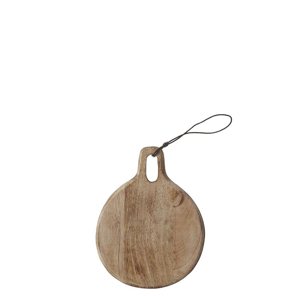 Duko Small Chopping Board Round Brown - St - Brown. Picture 1