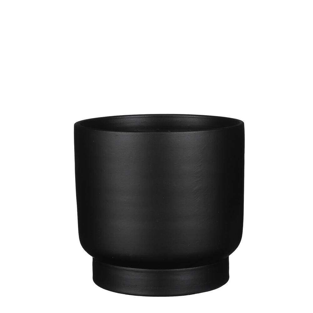 Lg. Riva Round Black Pot-St - Black. Picture 1
