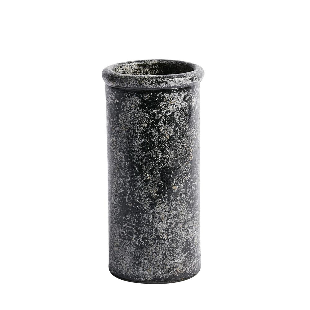 Vase Cylinder 7.85”H - St - Black. Picture 1