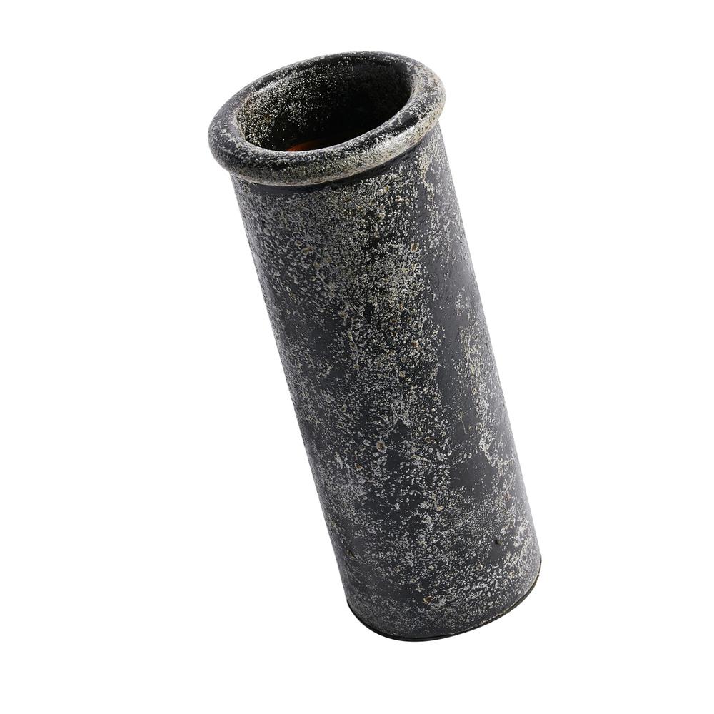 Vase Cylinder 9.85”H- St - Black. Picture 2