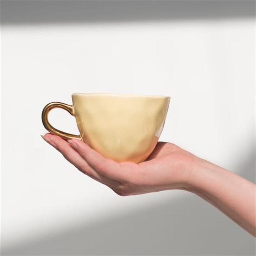 Good Morning Cappuccino/Tea Cup Raffia Yellow- St - Multi Co. Picture 2