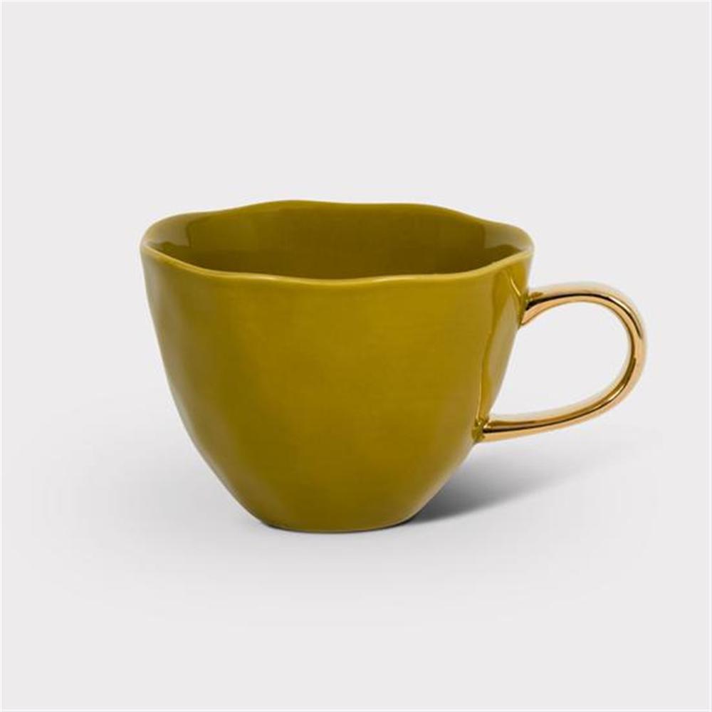 Good Morning Cup Cappuccino/Tea Cup Amber Green - Green. Picture 1
