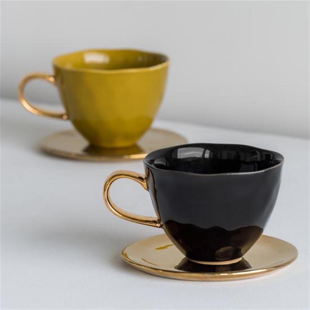 Good Morning Cup Cappuccino/Tea Cup Amber Green - Green. Picture 4