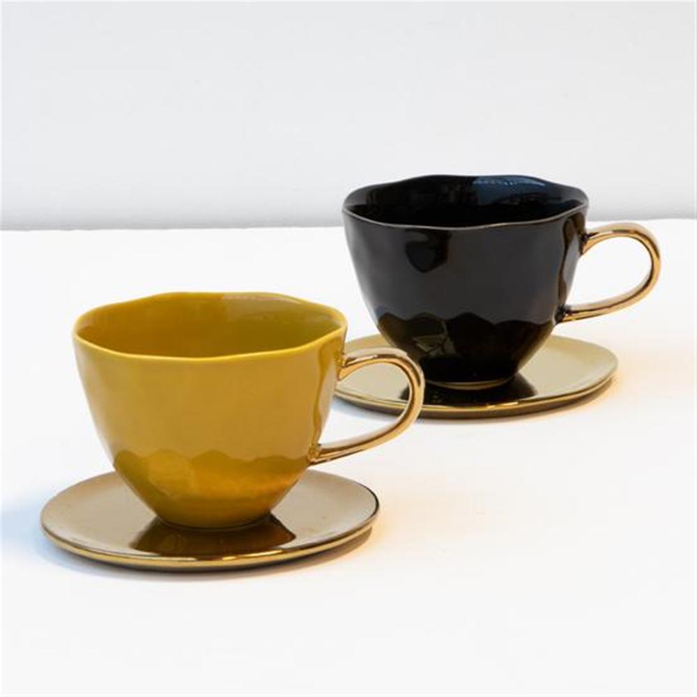 Good Morning Cup Cappuccino/Tea Cup Amber Green - Green. Picture 2