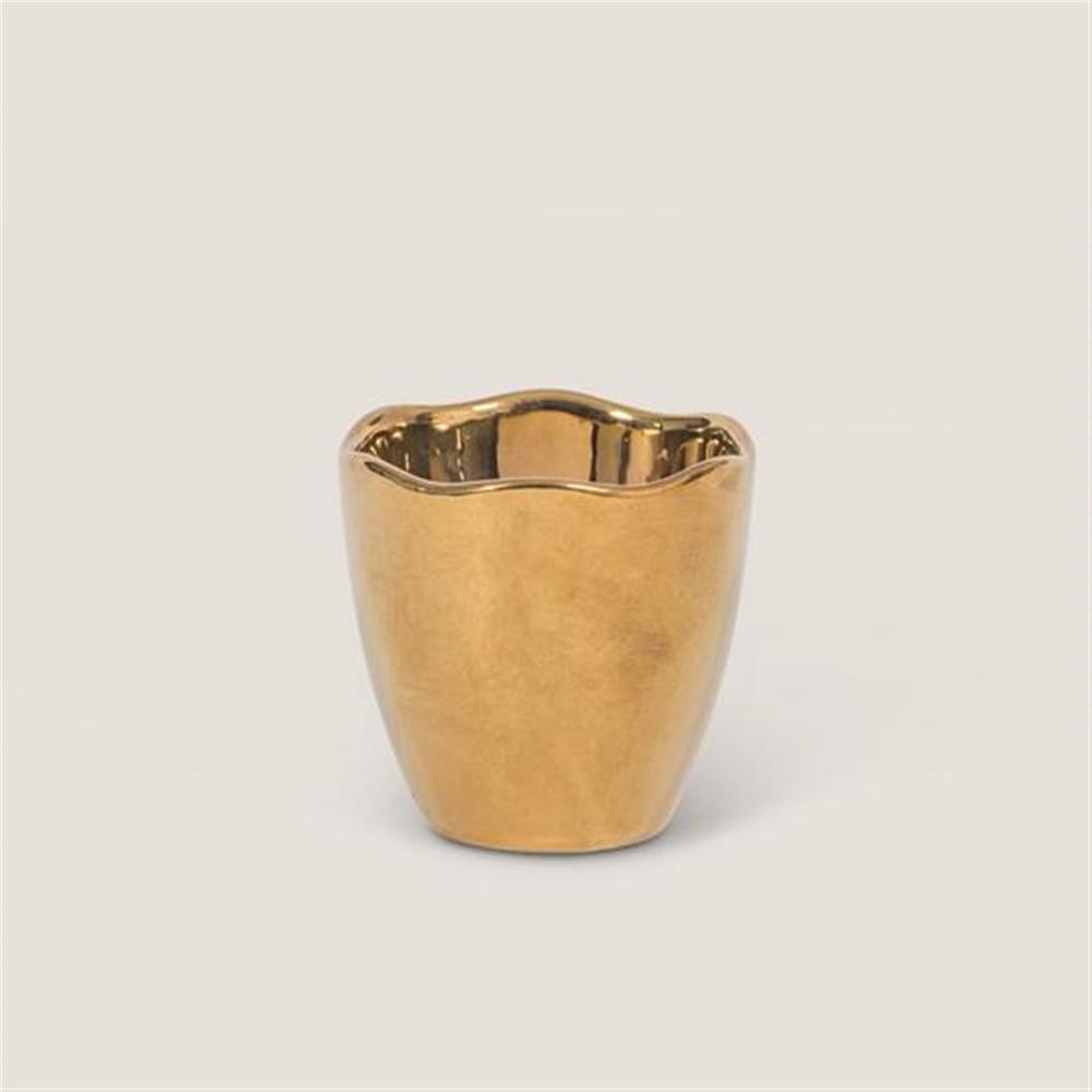Set Of 2 Good Morning Egg Cups In Gift Pack - Gold. Picture 2