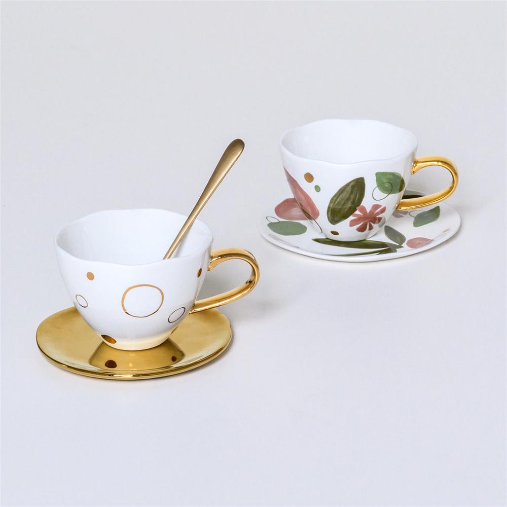Good Morning Cappuccino/Tea Cup Expressive -St - Multi Co + Gold. Picture 5