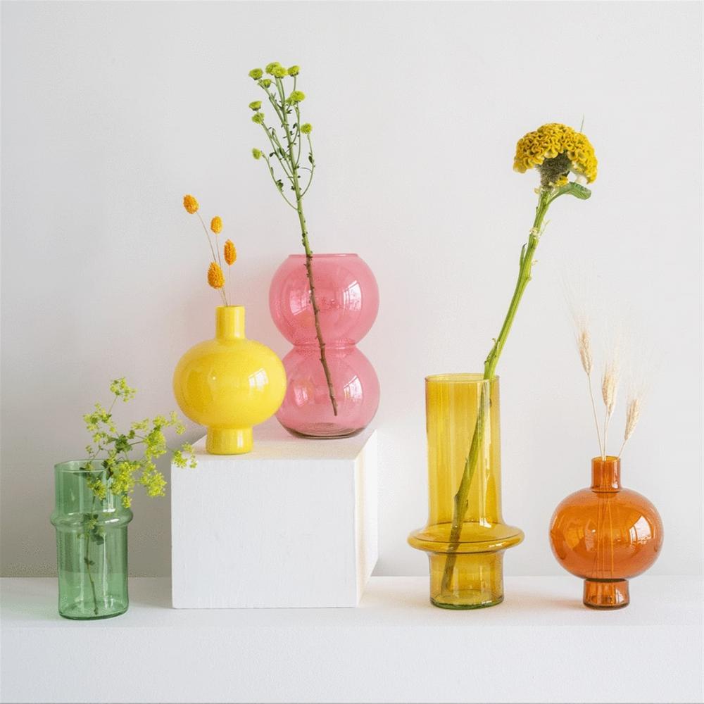 Vase Recycled Glass Yolk Yellow - Yolk Yellow. Picture 2