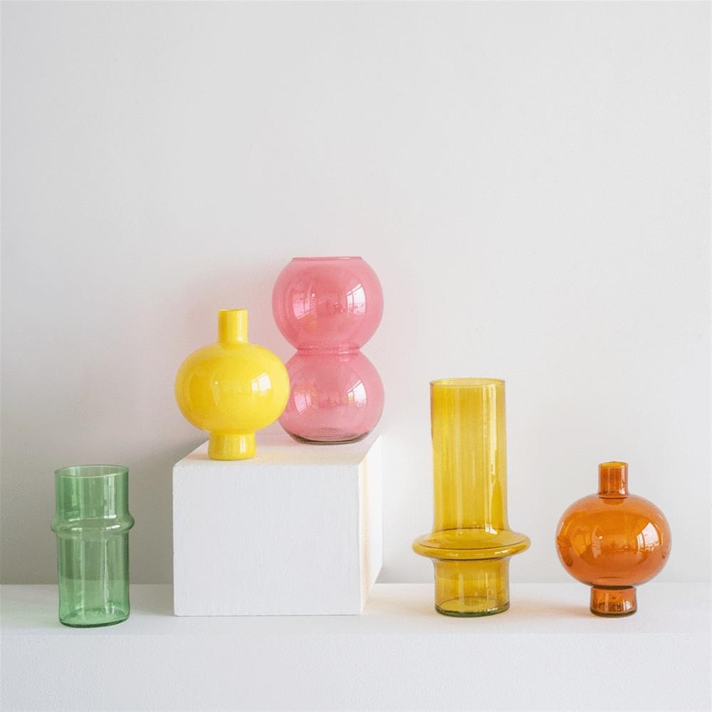 Vase Recycled Glass Yolk Yellow - Yolk Yellow. Picture 3
