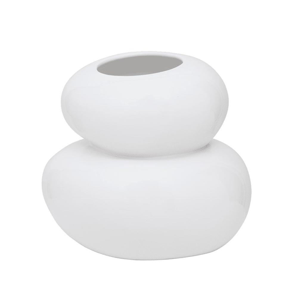 Vase Pebbles White - White. Picture 1