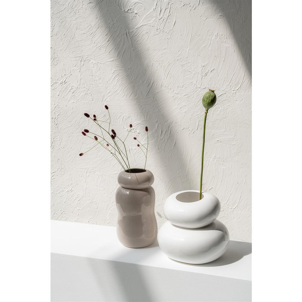 Vase Pebbles White - White. Picture 2