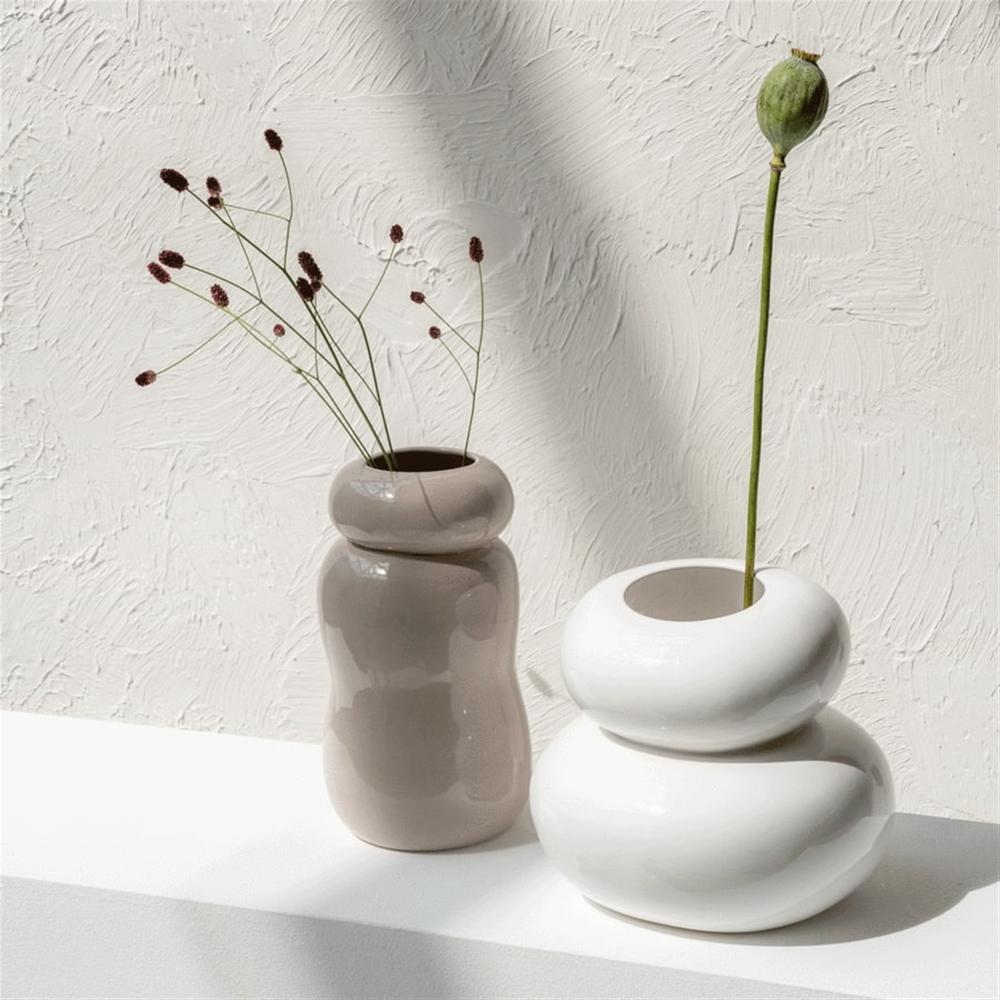 Vase Pebbles Gray Morn- St - Graymorn. Picture 2