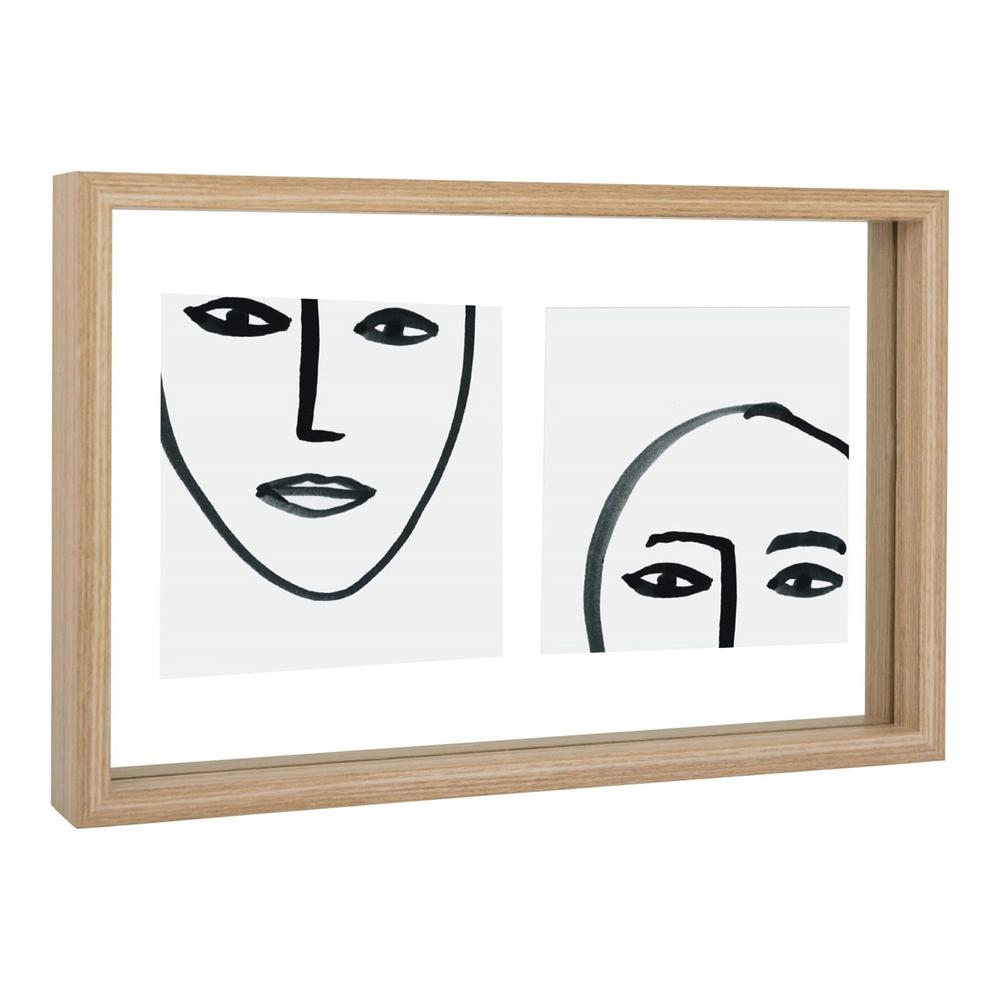 Photo Frame Floating Aesthetic Double Natural- St - Natural. Picture 2