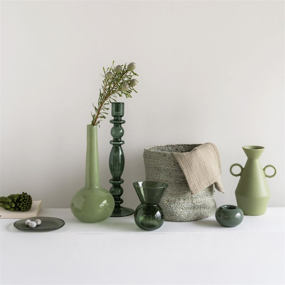 Flower Vase Recycled Glass By Mieke Cuppen S Duck Green - Duck Green. Picture 1