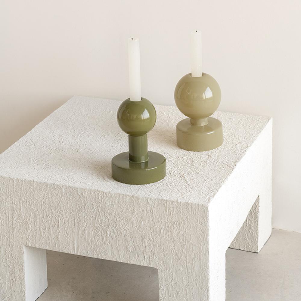 Candle Holder Pallo B, Spray Green. Picture 3