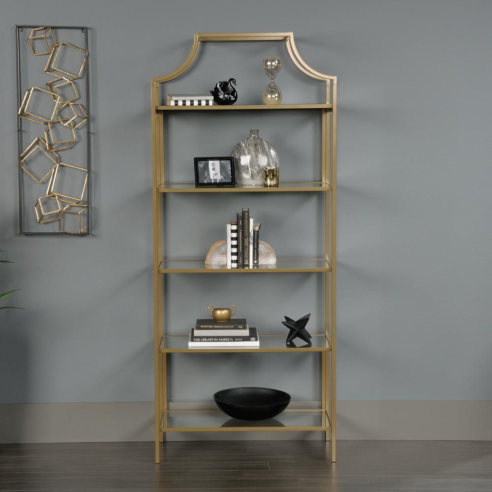 International Lux Bookcase Satin Gold. Picture 7