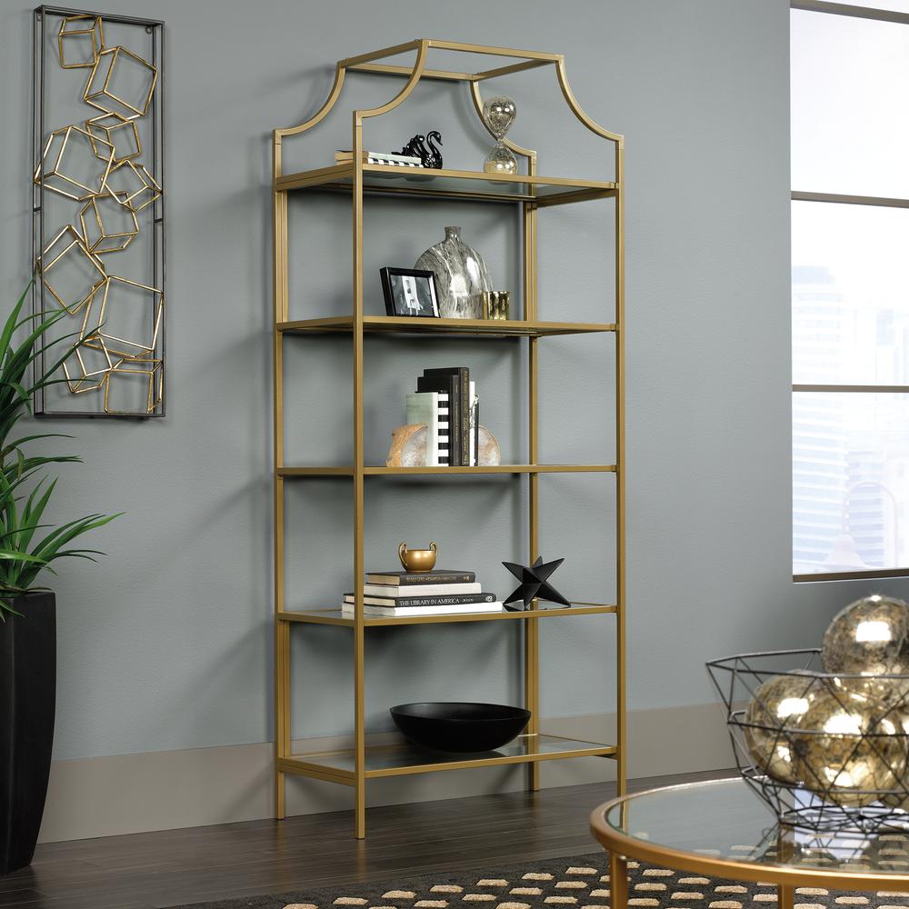 International Lux Bookcase Satin Gold. Picture 4