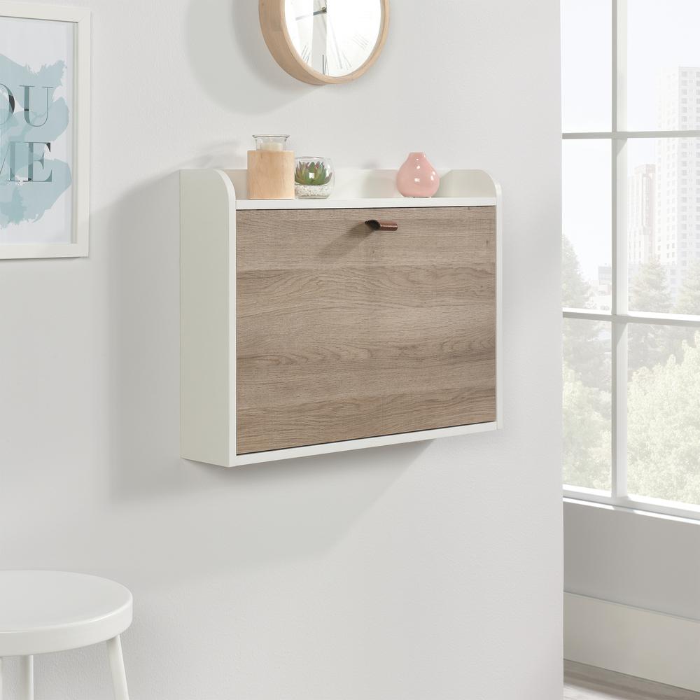 Anda Norr Wall Mount Desk Wh/Oak 3A. Picture 5