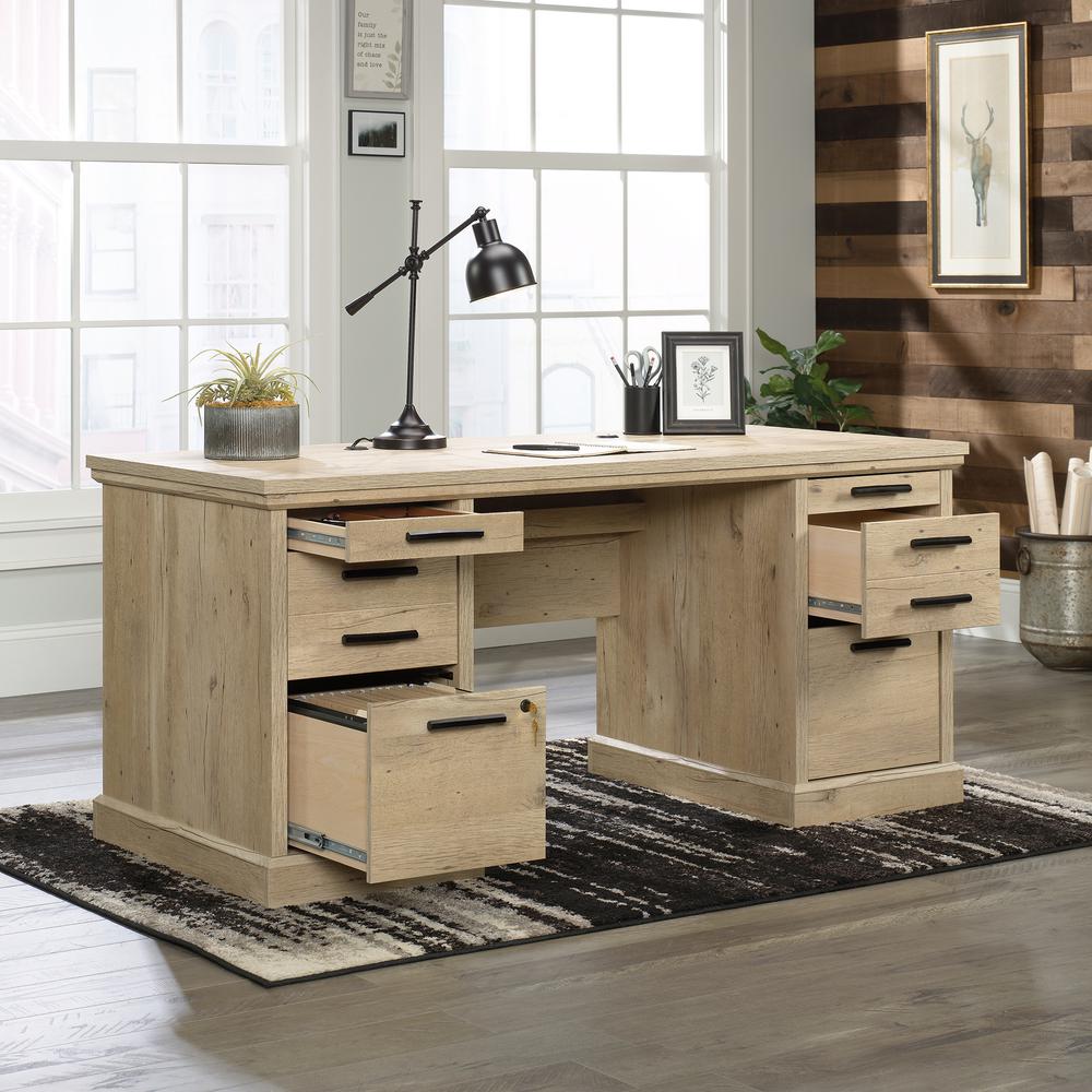 Aspen Post Executive Desk  Prime Oak. Picture 7