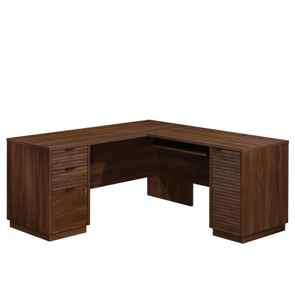 Englewood L-Desk Spiced Mahogany. Picture 6