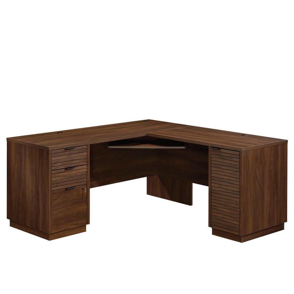 Englewood L-Desk Spiced Mahogany. Picture 3