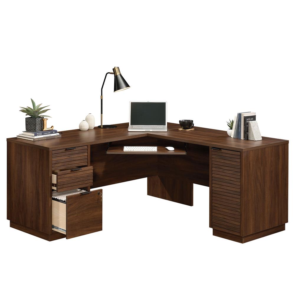 Englewood L-Desk Spiced Mahogany. Picture 17