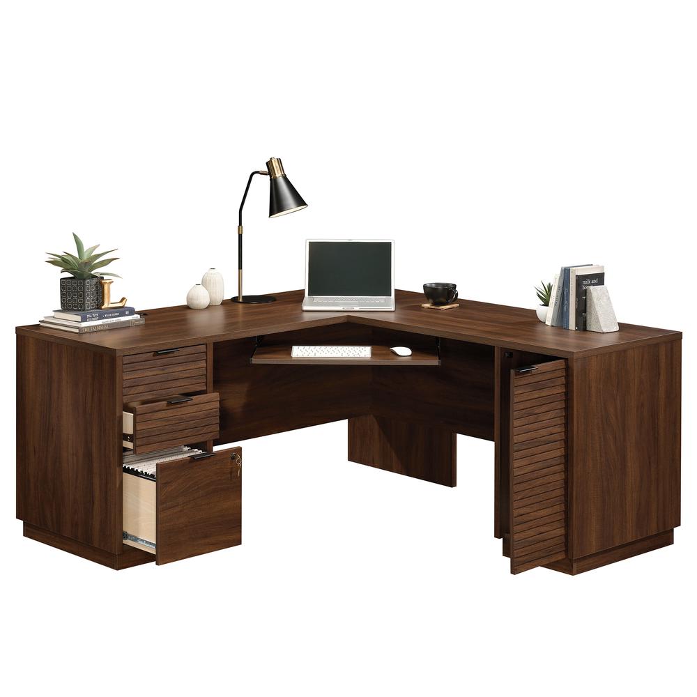 Englewood L-Desk Spiced Mahogany. Picture 18