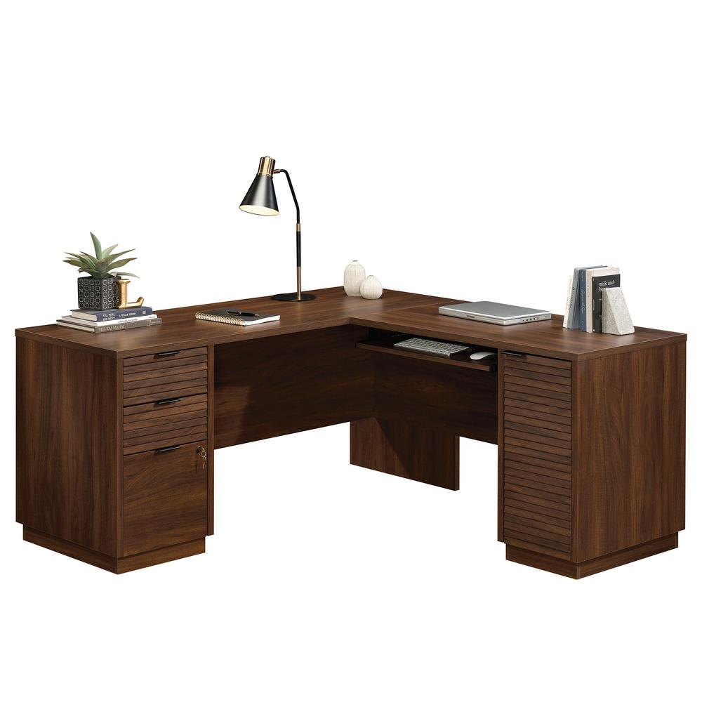 Englewood L-Desk Spiced Mahogany. Picture 19