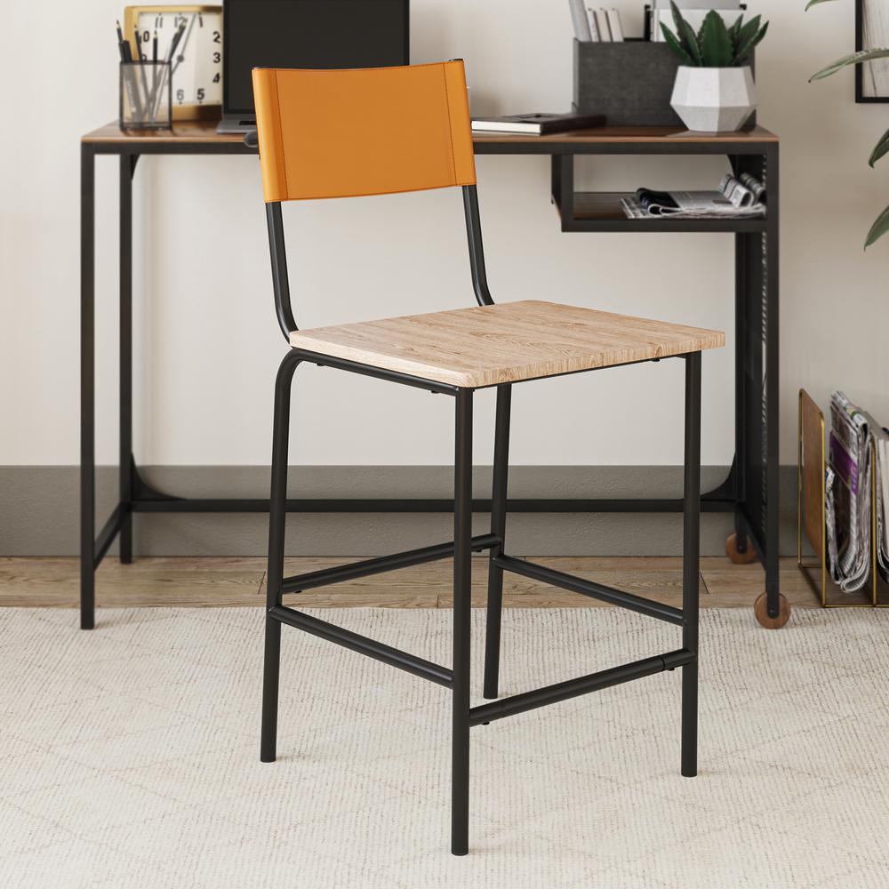 Boulevard Cafe Counter Stool Bl&Camel 3A. Picture 4