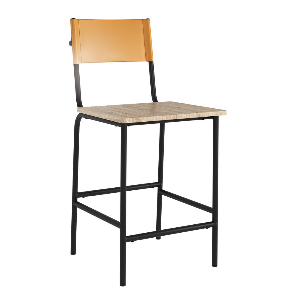 Boulevard Cafe Counter Stool Bl&Camel 3A. Picture 1