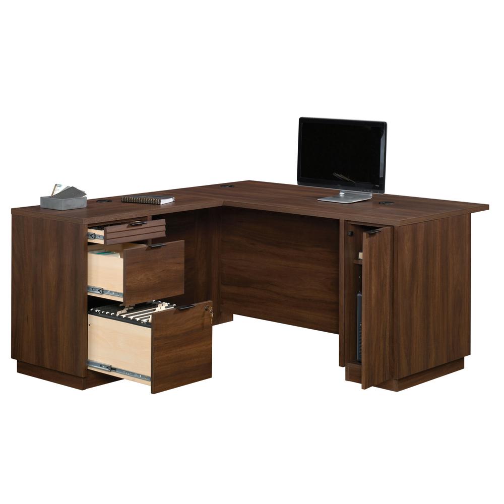 Palo Alto 60" L-Shaped Desk Spiced Mahogany. Picture 3