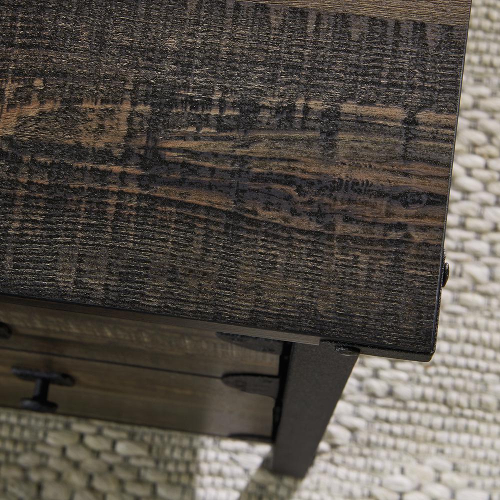 Steel River L-Shaped Desk  Carbon Oak. Picture 13