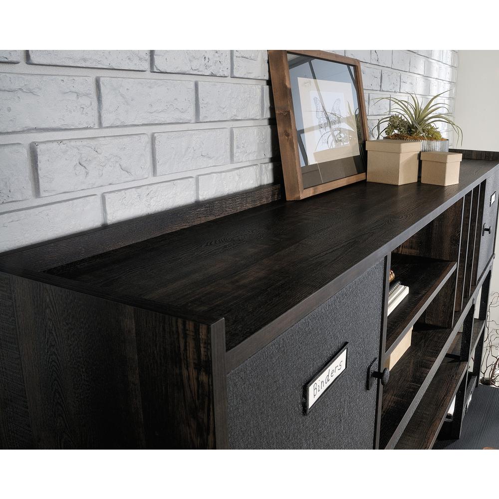 72" Commercial Desk Hutch in Carbon Oak. Picture 6
