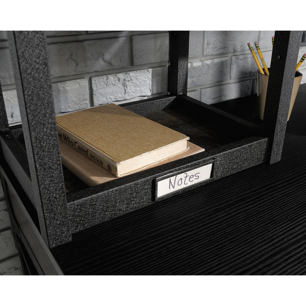 72" Commercial Desk Hutch in Carbon Oak. Picture 8