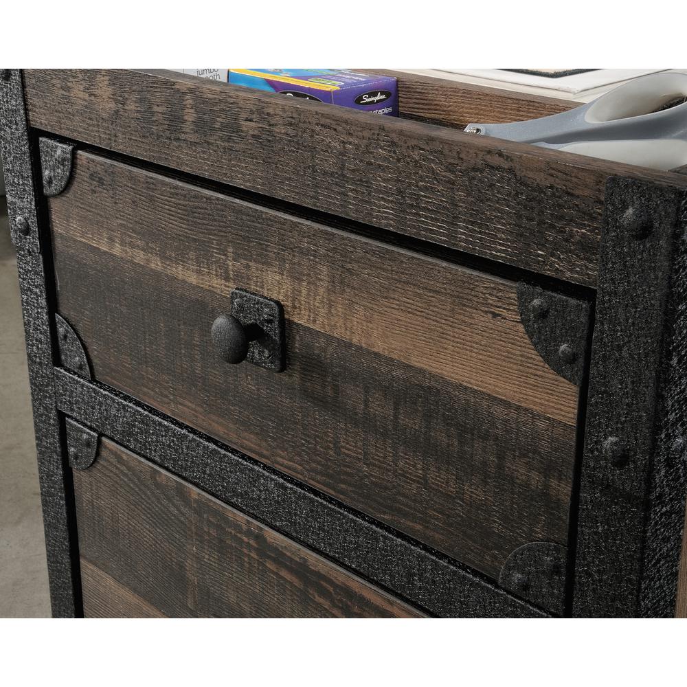 2-Drawer Mobile File Cabinet in Carbon Oak. Picture 3