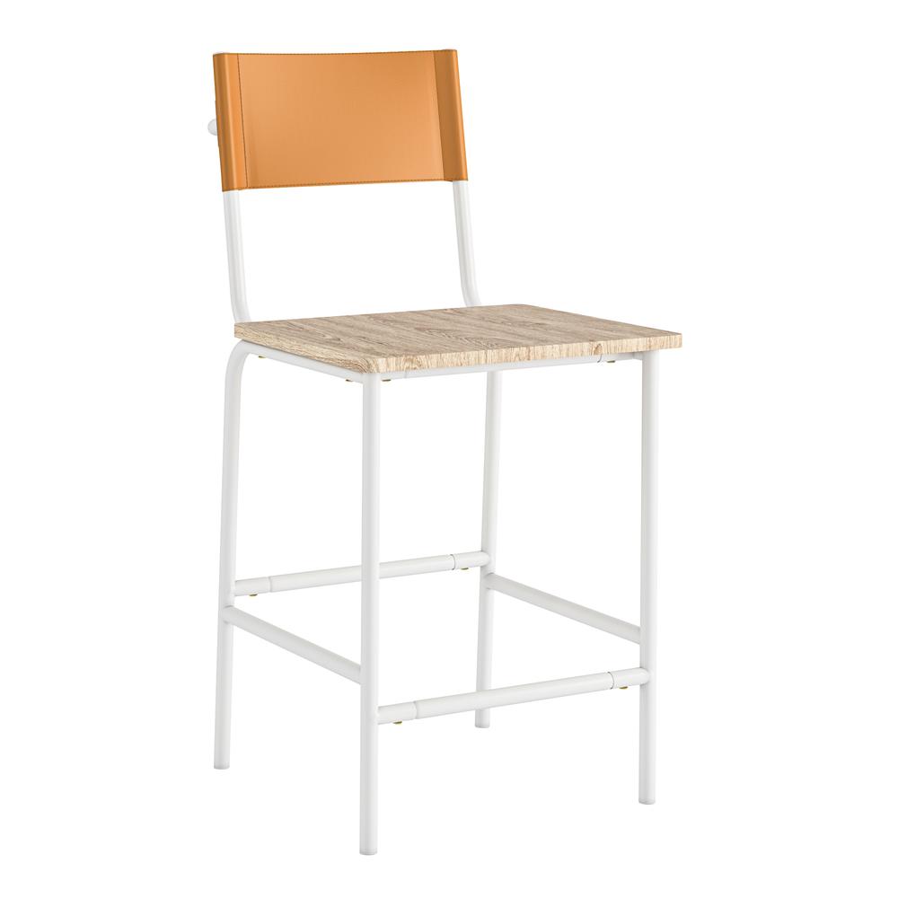 Boulevard Cafe Counter Stool Wh&Camel 3A. Picture 1