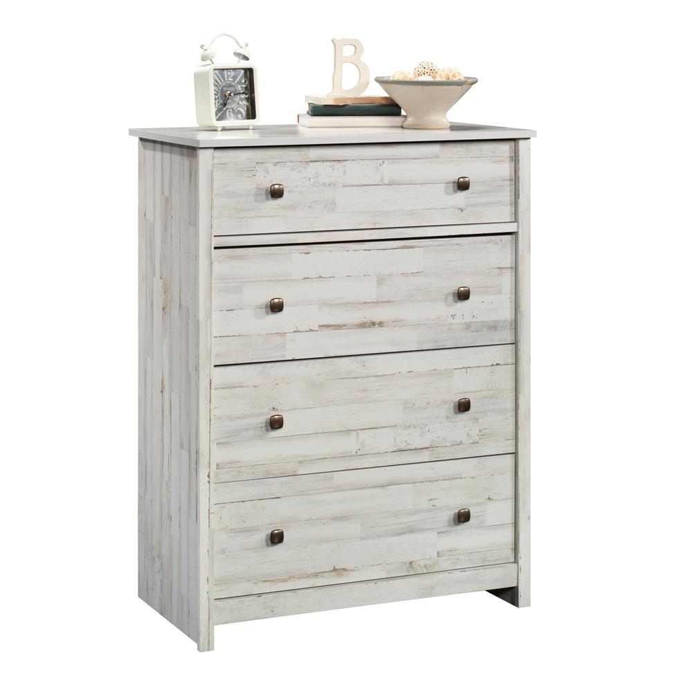 River Ranch 4-Drawer Chest White Plank. Picture 1